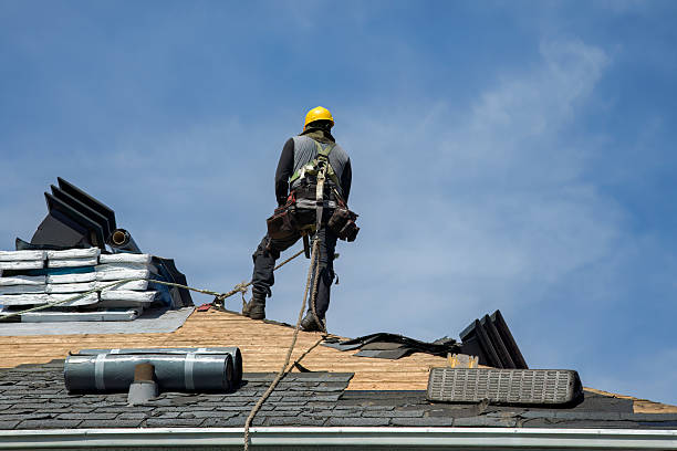 Professional Gutter Installation technician working in Bonita Springs, FL